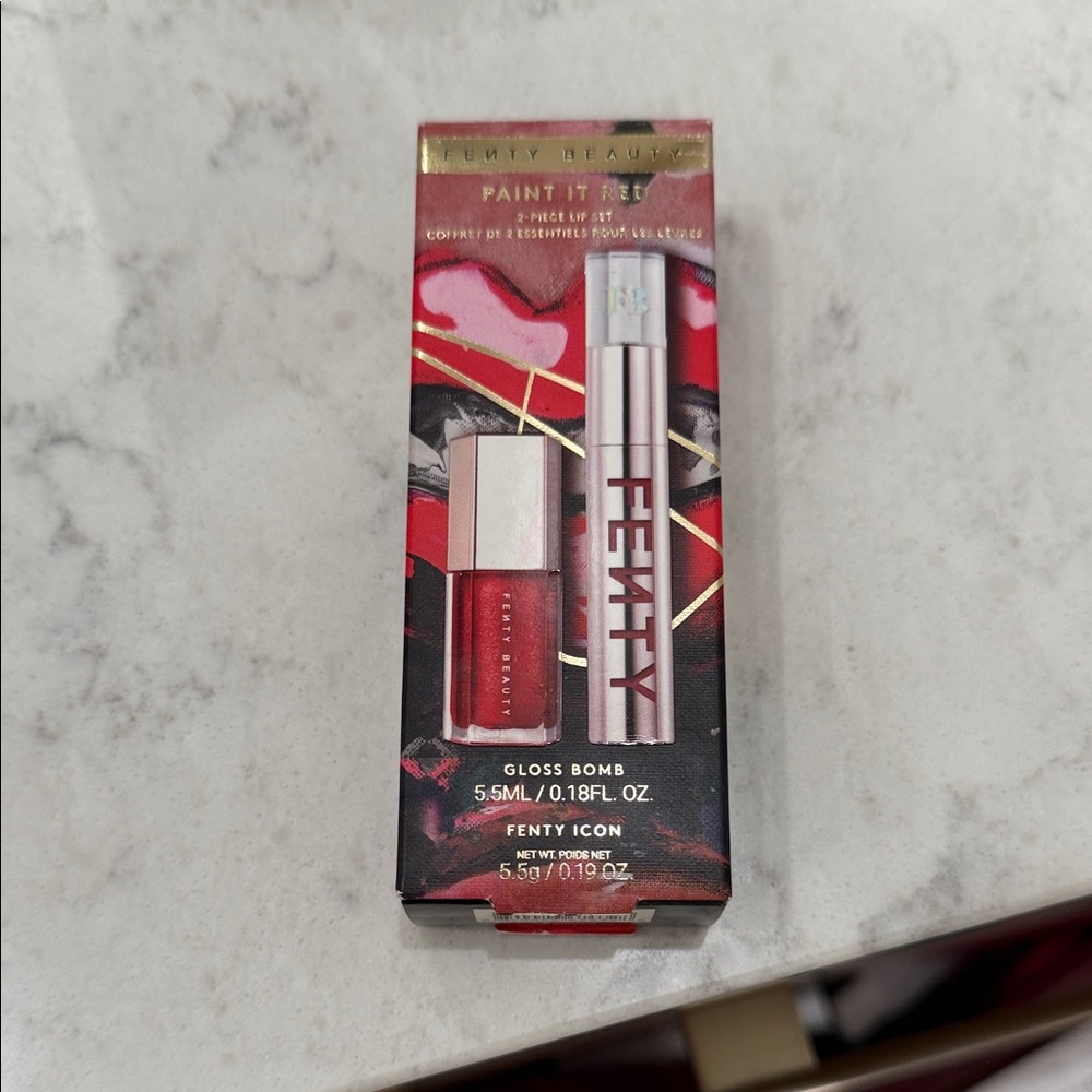 BNIB Fenty Beauty Paint it Red 2-piece Lip Set MVP
